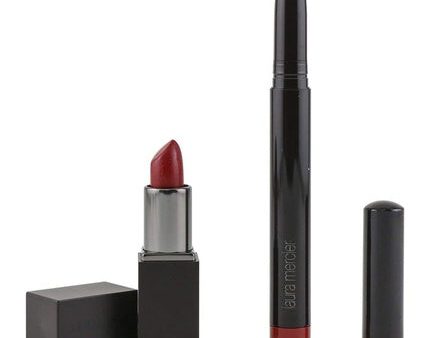 Laura Mercier Velour a Deux Lip Duo Red Matte Lipstick For Sale