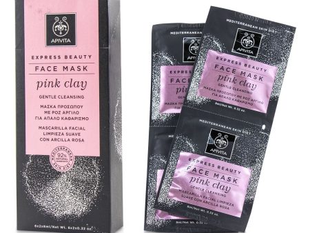 Apivita Express Beauty Face Mask with Pink Clay (Gentle Cleansing)  6x(2x8ml) For Discount