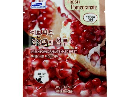 3W Clinic Mask Sheet - Fresh Pomegranate  10pcs Supply