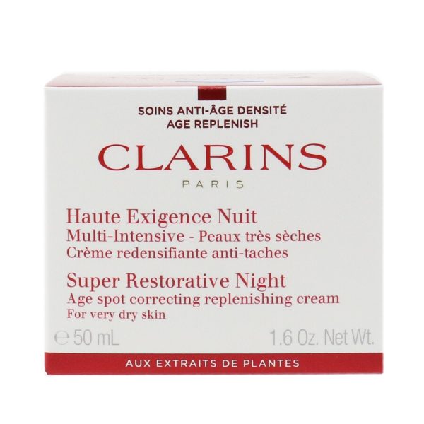 Clarins Super Restorative Night Age Spot Correcting Replenishing Cream - For Very Dry Skin  50ml 1.6oz Cheap