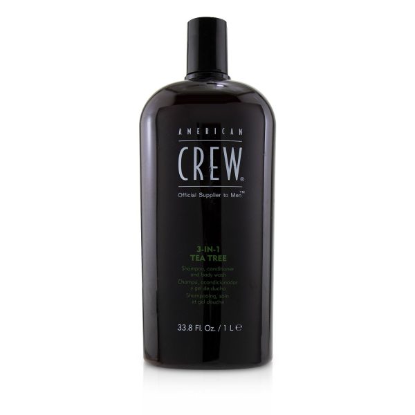 American Crew Men 3-IN-1 Tea Tree Shampoo, Conditioner and Body Wash  450ml 15.2oz Supply