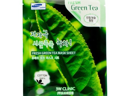 3W Clinic Mask Sheet - Fresh Green Tea  10pcs Online now