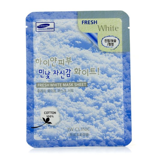 3W Clinic Mask Sheet - Fresh White  10pcs Online now