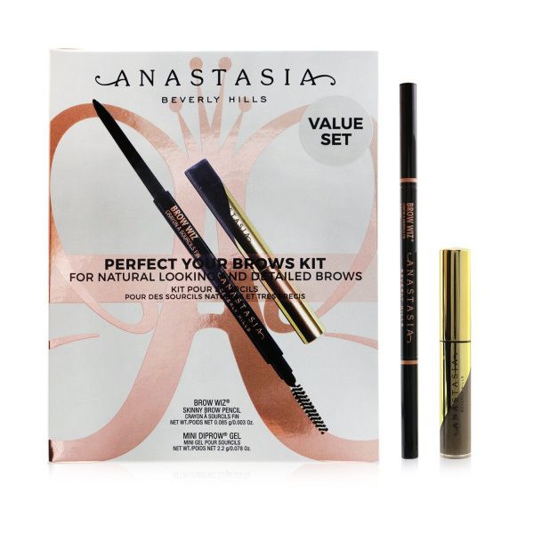 Anastasia Beverly Hills Perfect Your Brows Kit (Brow Wiz + Mini Dipbrow Gel) - # Ebony  2pcs Hot on Sale