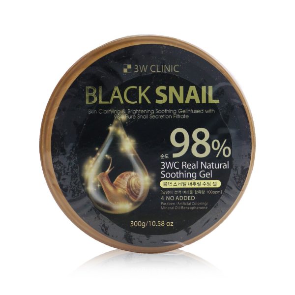 3W Clinic 98% Black Snail Natural Soothing Gel  300g 10.58oz Fashion