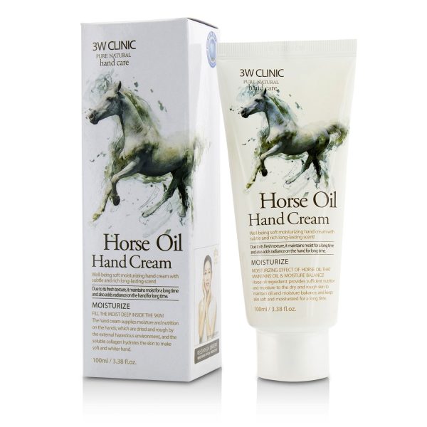 3W Clinic Hand Cream - Horse Oil  100ml 3.38oz Online Hot Sale