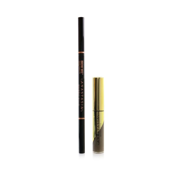 Anastasia Beverly Hills Perfect Your Brows Kit (Brow Wiz + Mini Dipbrow Gel) - # Ebony  2pcs Hot on Sale