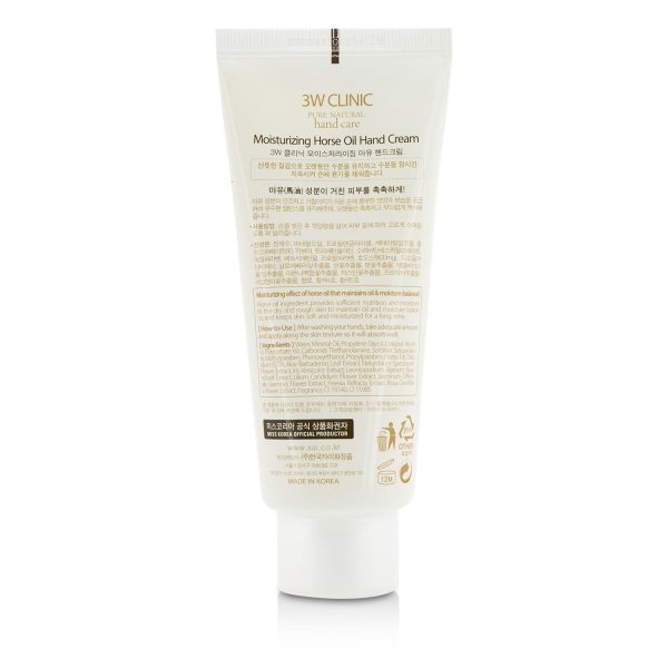 3W Clinic Hand Cream - Horse Oil  100ml 3.38oz Online Hot Sale