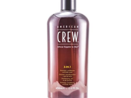 American Crew Men 3-IN-1 Shampoo, Conditioner & Body Wash  450ml 15.2oz For Sale