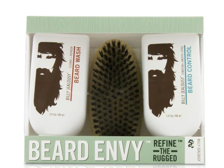 Billy Jealousy Beard Envy Kit: Beard Wash 88ml + Beard Control 88ml + brush 1pcs  3pcs Supply