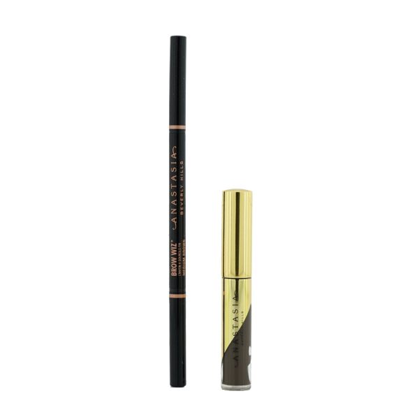 Anastasia Beverly Hills Perfect Your Brows Kit (Brow Wiz + Mini Dipbrow Gel) - # Ebony  2pcs Hot on Sale