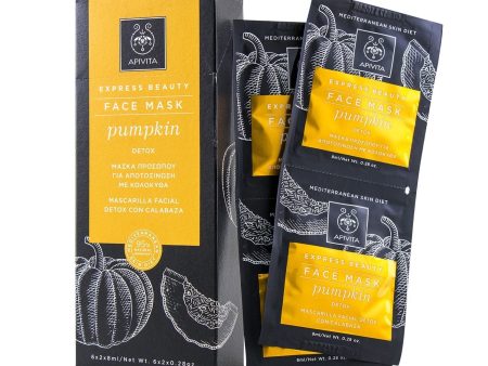 Apivita Express Beauty Face Mask with Pumpkin (Detox)  6x(2x8ml) Online Sale